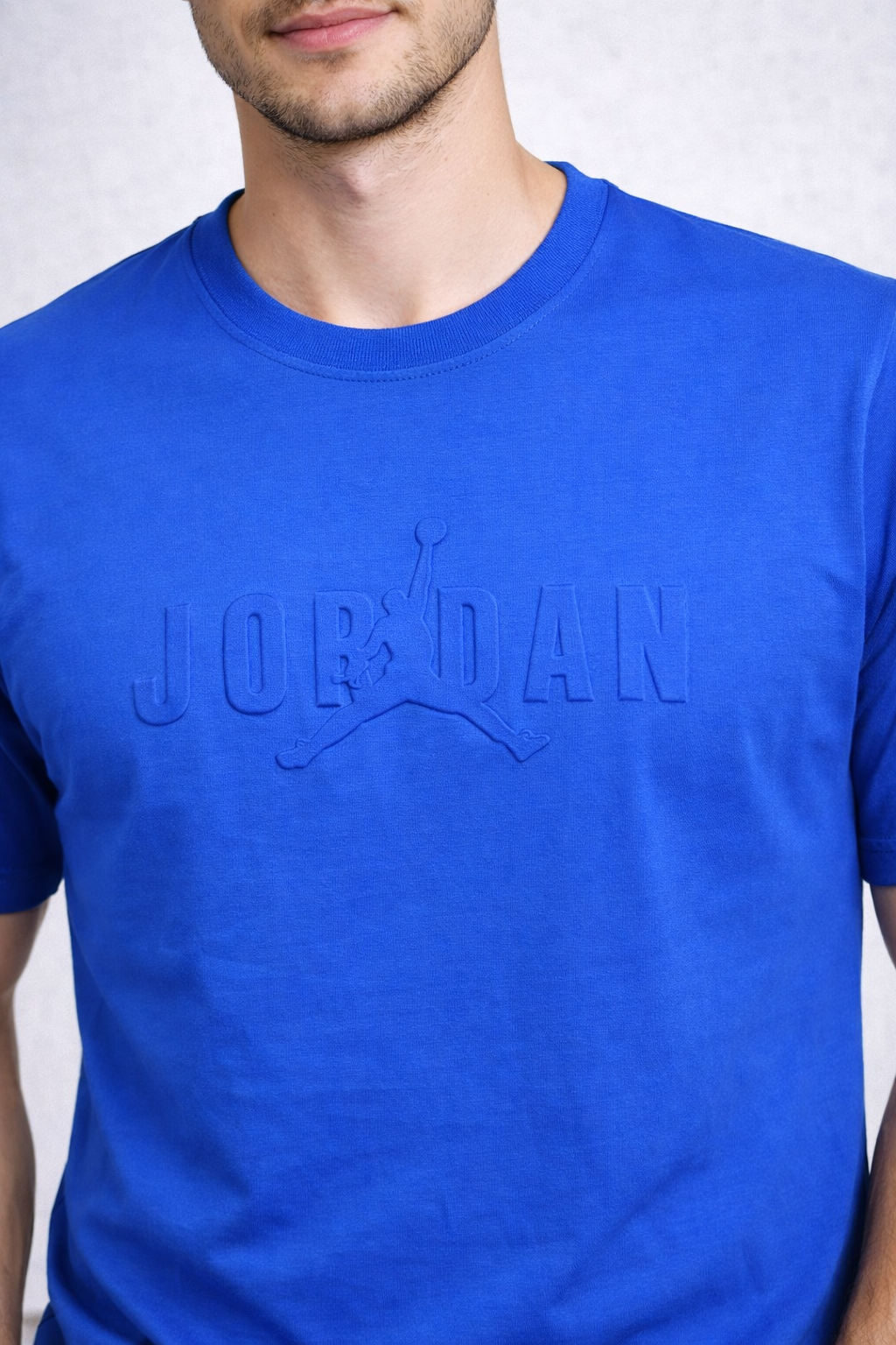 JORDAN Regular Fit Round Neck Cotton T-Shirt