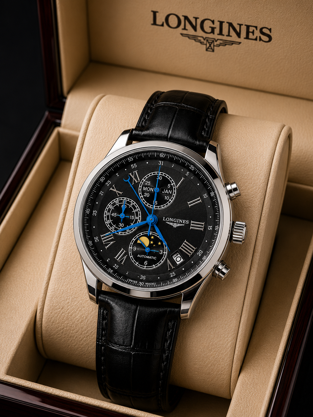 Longines Master Automatic Silver black Dail 42mm
