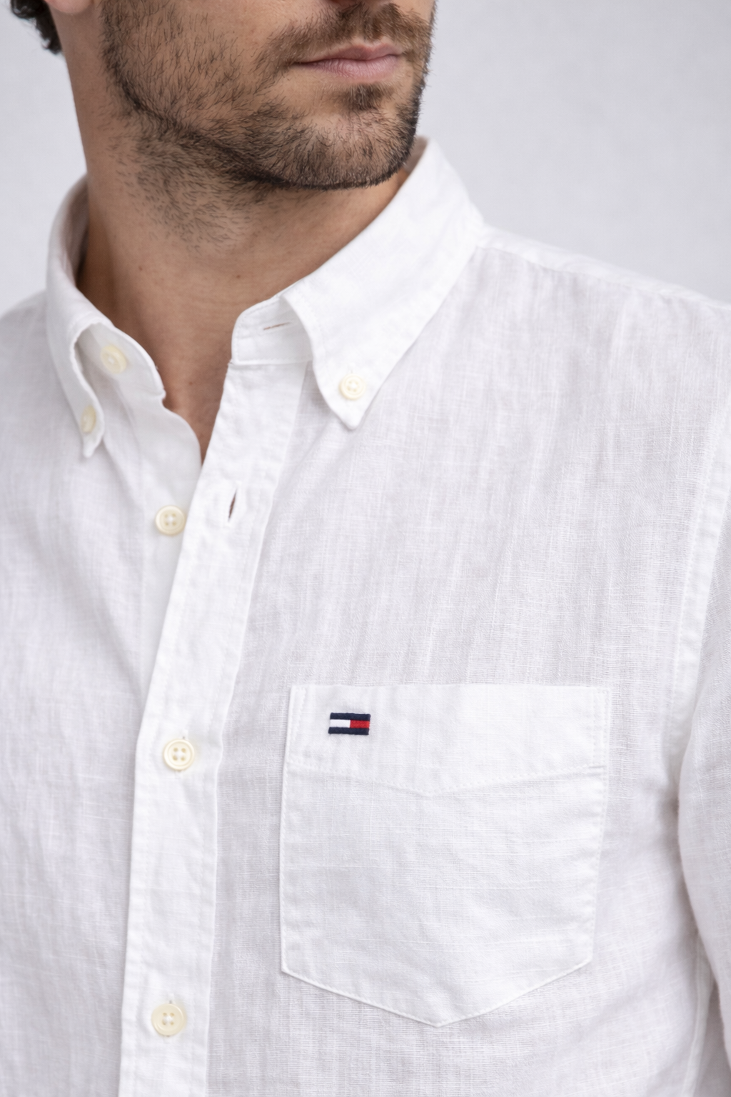 Tommy Hilfiger White Linen Shirt