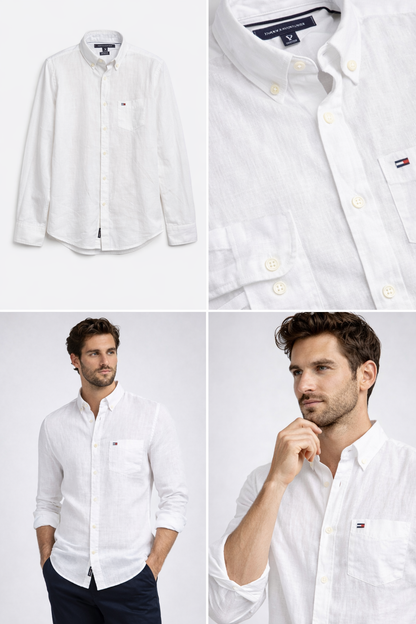 Tommy Hilfiger White Linen Shirt