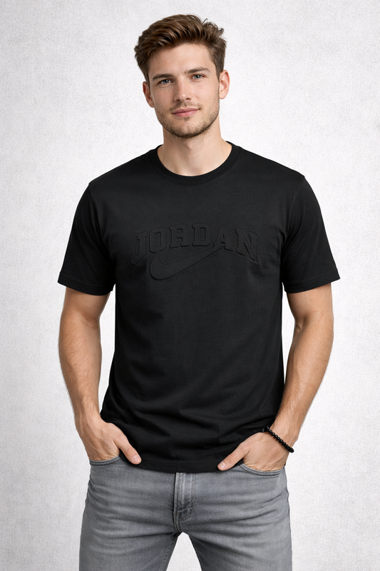 JORDAN Regular Fit Round Neck Cotton T-Shirt