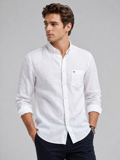 Tommy Hilfiger White Linen Shirt