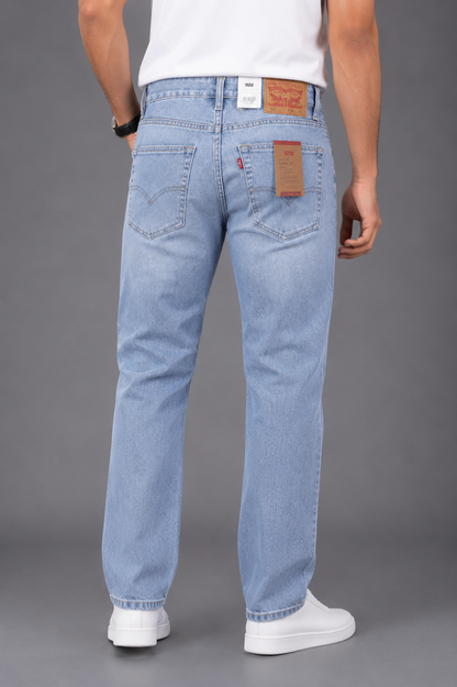 Levis Mens 505 Mid Rise Straight Fit Cotton Stretch Blend Jeans
